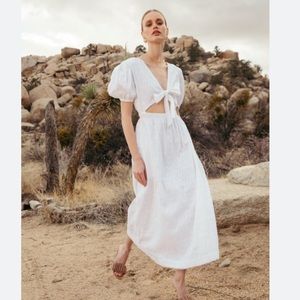 Cleobella Leanne Ankle Dress White